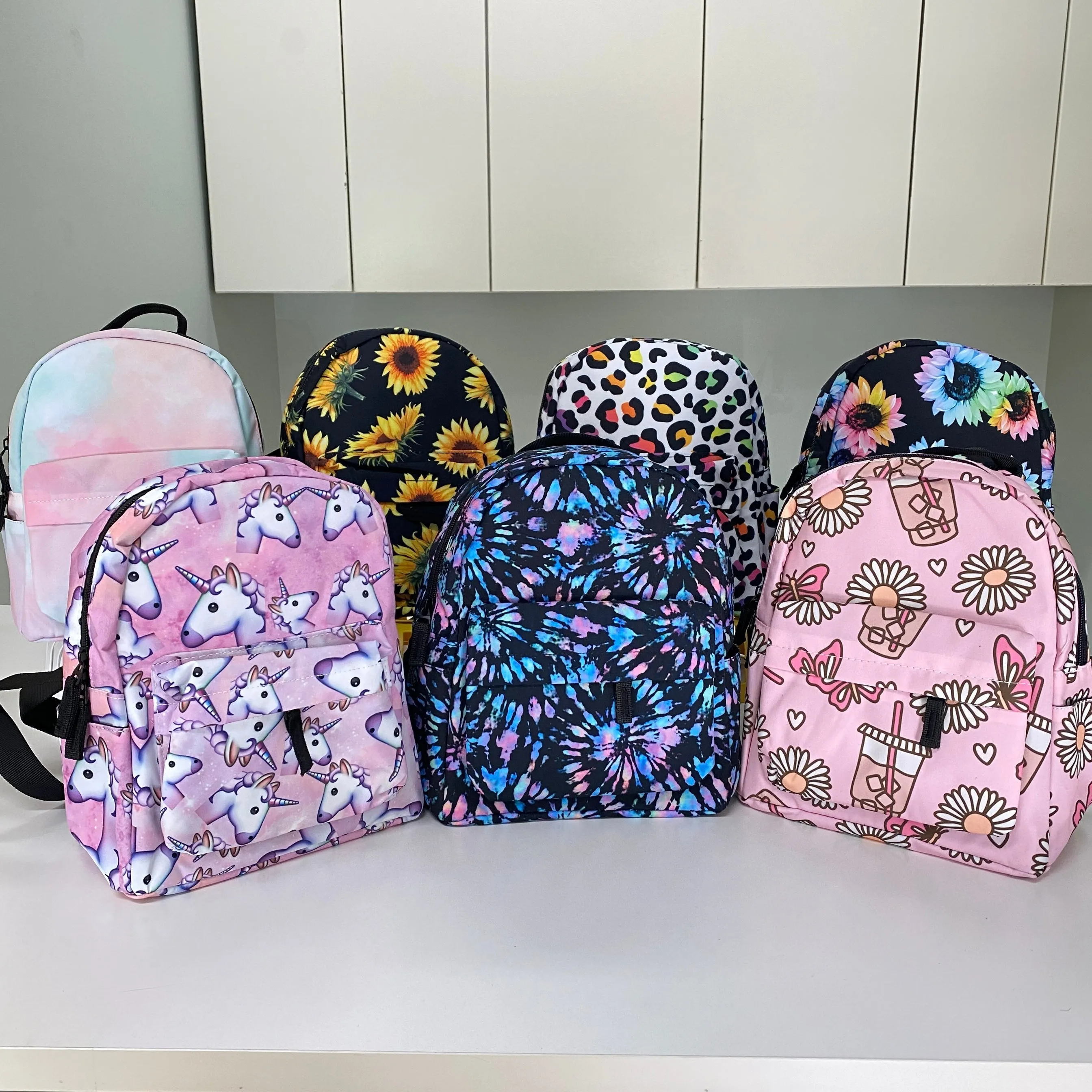 Pouch & Mini Backpack Set - Floral Stripe