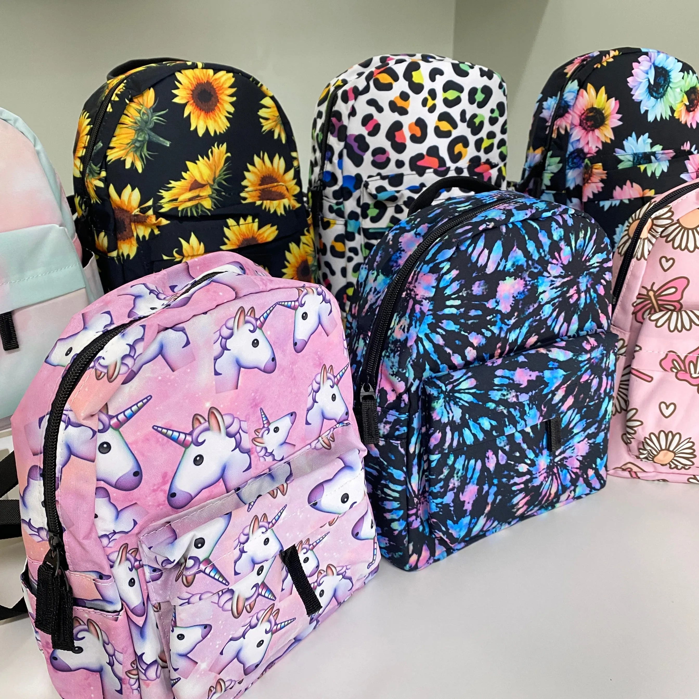 Pouch & Mini Backpack Set - Floral Stripe