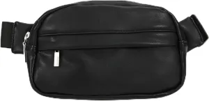 Premium Soft Leather Crossbody Bag - Stylish Waist Belt Bag Fanny Pack for Workout Running Traveling