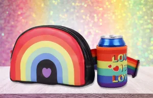 Pride Waist Pack/Purse - Medium - Durable Faux Leather - Wear Your Pride Around Your Waist - Rainbow Fanny Pack