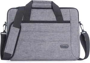 ProCase 13-13.5 Inch Laptop Sleeve Tote Bag with Shoulder Strap and Handle for Laptop Ultrabook MacBook Pro Air Surface Chromebook Notebook Acer Asus Dell HP Lenovo Galaxy Sony Toshiba -Grey