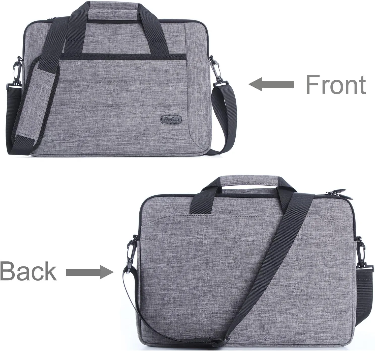 ProCase 13-13.5 Inch Laptop Sleeve Tote Bag with Shoulder Strap and Handle for Laptop Ultrabook MacBook Pro Air Surface Chromebook Notebook Acer Asus Dell HP Lenovo Galaxy Sony Toshiba -Grey