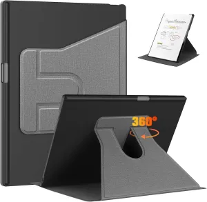 ProCase for Remarkable Paper Pro Tablet 11.8" 2024 Release Case with Pencil Holder, 360 Degree Rotation Protective Stand Cover Folio Smart Shockproof -Grey
