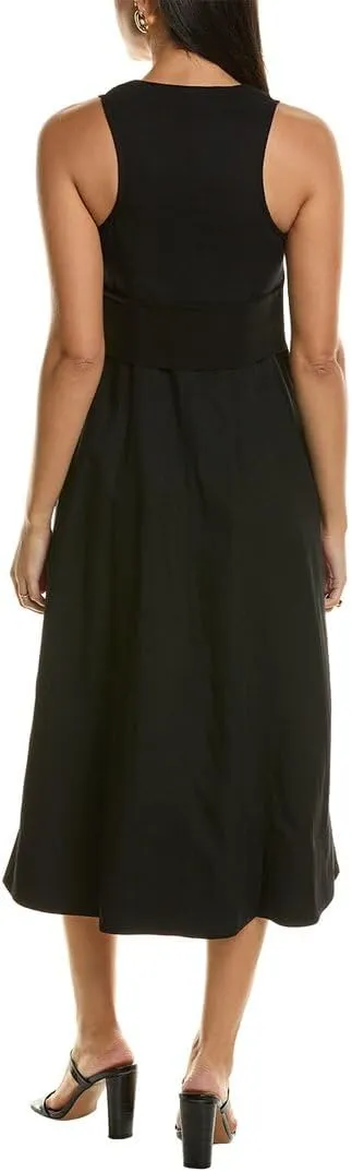Proenza Schouler White Label Drapey Suiting Button Front Midi Dress