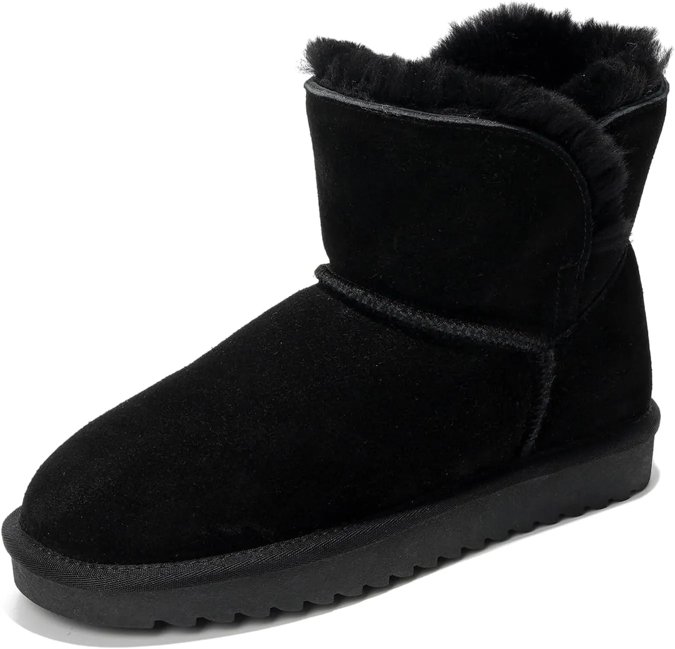 Project Cloud 100% Genuine Suede Boots for Women - Fur Lined Ankle Womens Boots - Comfortable Booties for Women with Memory Foam - Perfect Fur Snow Womens Booties 2025 (Timmy)