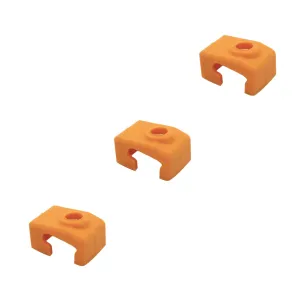 Prusa Mini Mini  Heat Block Orange Silicone Sock X by levendig | dsgn [3-Pack] - Insulate & Protect Your 3D Printer Hot End Nozzle | Custom Screw Holes | Prevent Damage