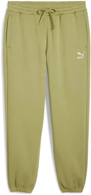 Puma Mens Classics Small Logo Sweatpants Drawstring - Green - Size L