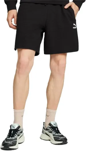 Puma Mens Classics Waffle Drawstring Shorts Casual Bottoms Casual Drawstring - Black - Size L