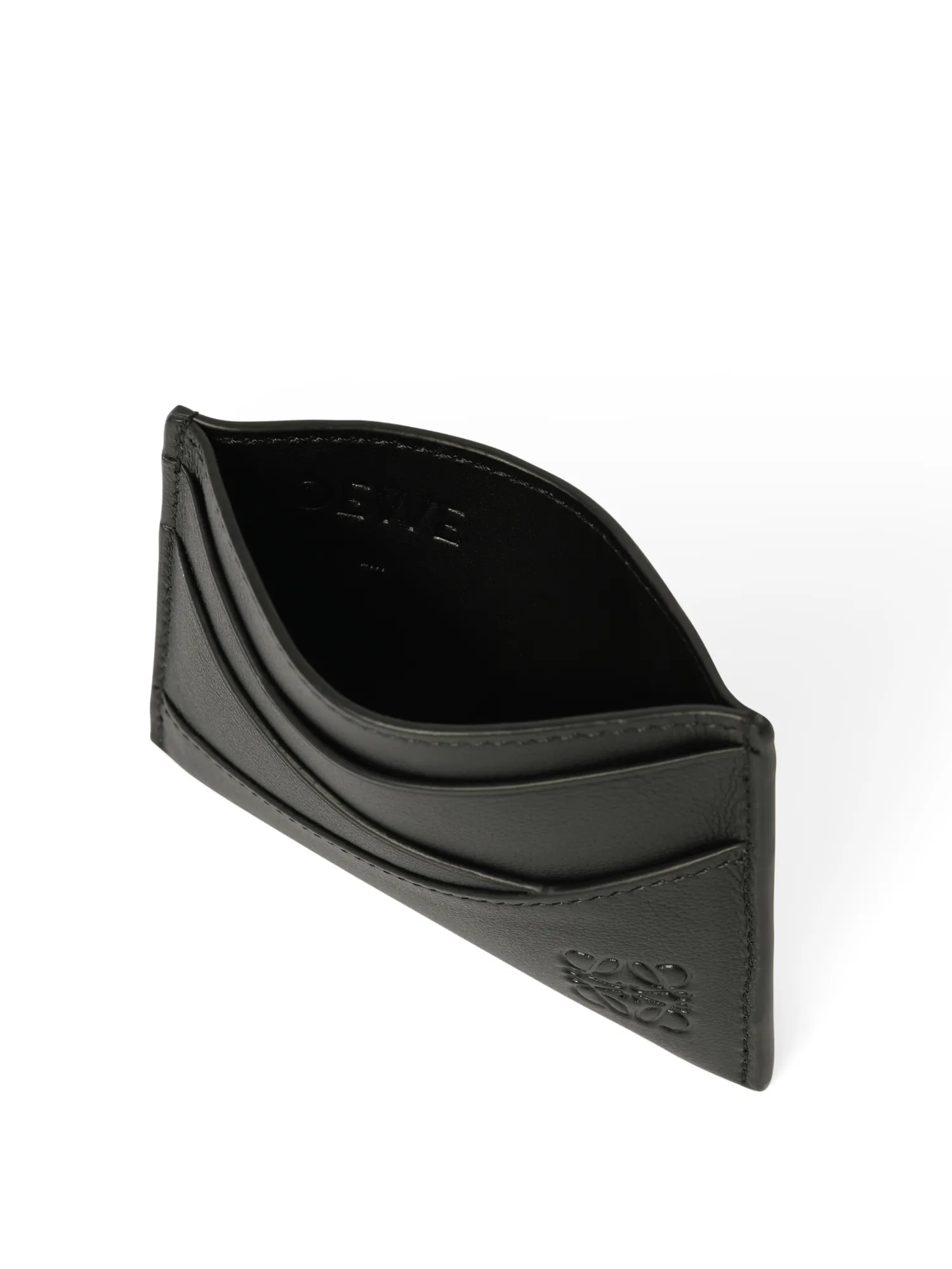 Puzzle Edge Plain Cardholder in Black