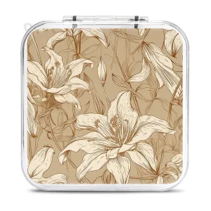QMNBTES Beige Line Drawing Switch Game Case Switch Game Holder Cartridge Case Storage 12 Games & 2 Micro Sd Card Slots, Travel Carry Cases, Portable Games Card Storage, Hard Shell, Buckle Closure