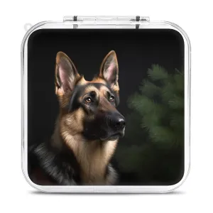 QMNBTES German Shepherd Switch Game Case Switch Game Holder Cartridge Case Storage 12 Games & 2 Micro Sd Card Slots, Travel Carry Cases, Portable Games Card Storage, Hard Shell, Buckle Closure