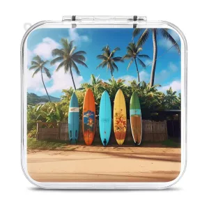 QMNBTES Surf's Up Surfboard Switch Game Case Switch Game Holder Cartridge Case Storage 12 Games & 2 Micro Sd Card Slots, Travel Carry Cases, Portable Games Card Storage, Hard Shell, Buckle Closure