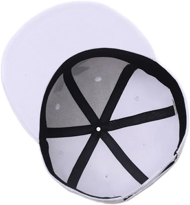 Quanhaigou Unisex Snapback Hats, Adjustable Embroidered Dad Hat Flat Bill Baseball Cap for Men Women