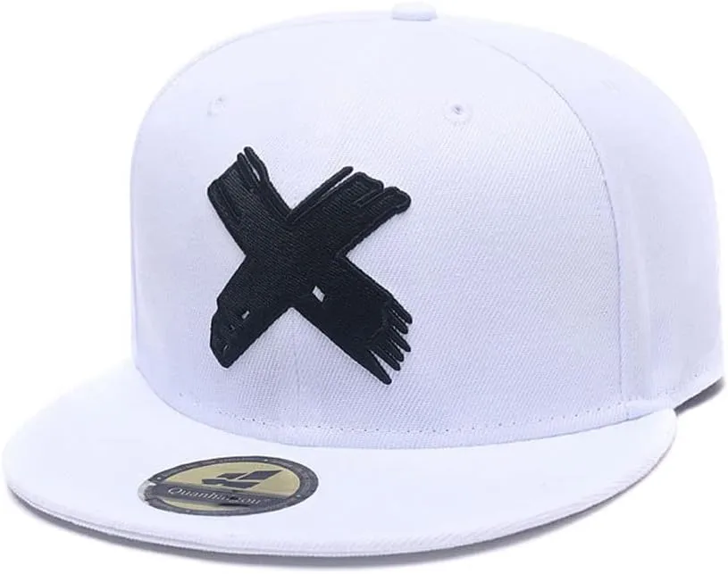 Quanhaigou Unisex Snapback Hats, Adjustable Embroidered Dad Hat Flat Bill Baseball Cap for Men Women