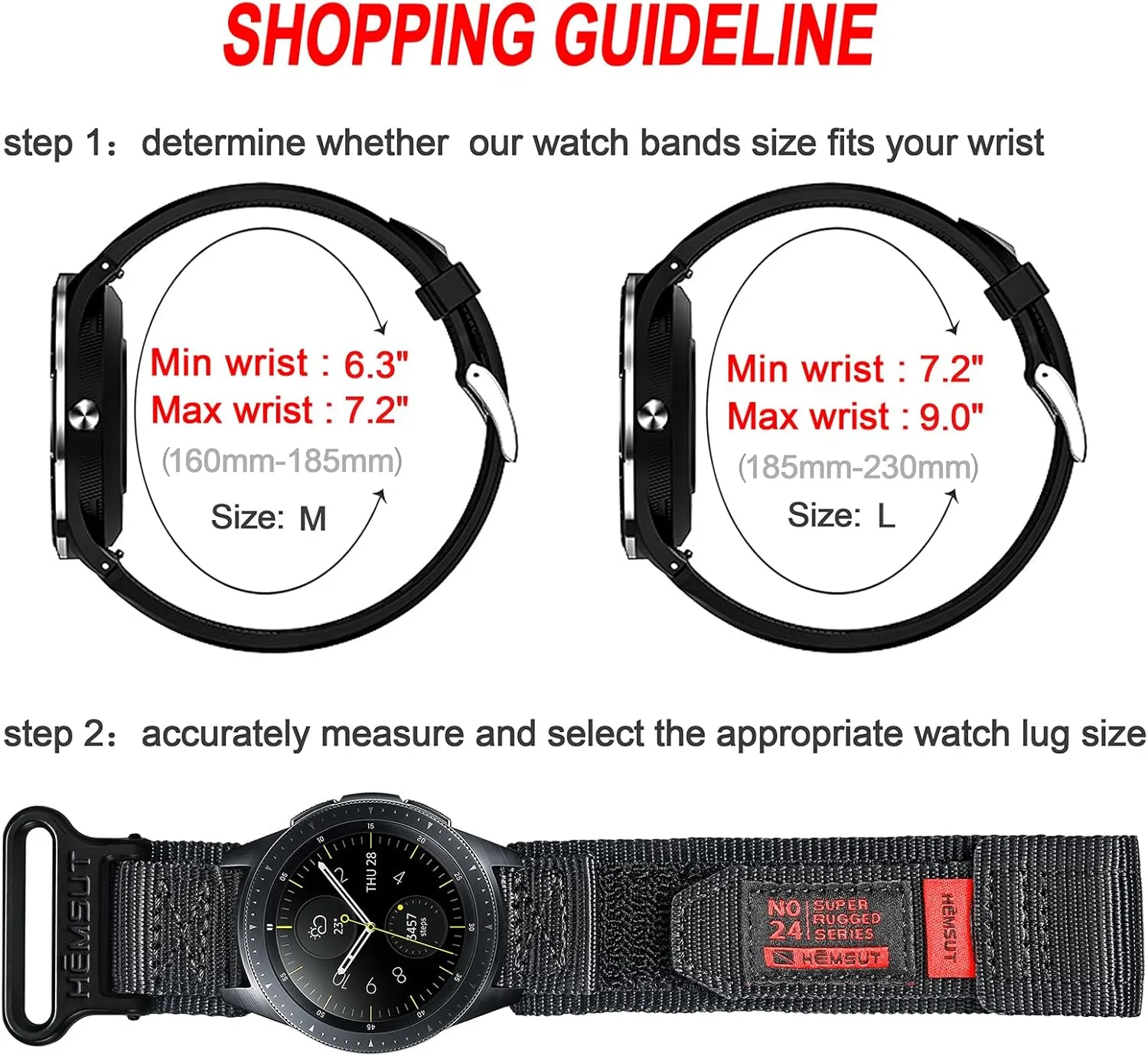 Quick Release Watch Band for Samsung Galaxy Watch 7/6/5/5 Pro/4/3/Gear S3/S2/Active 2, Nylon Strap for Amazfit GTS 4/4 Mini/3/2 /2e/2 mini, Bip 3 Pro/3/U Pro/Bip/Lite/S/S lite, Hook Loop Strap for Amazfit GTR 2e/ GTR 2/ GTR 3 Pro/GTR 3/ GTR 4