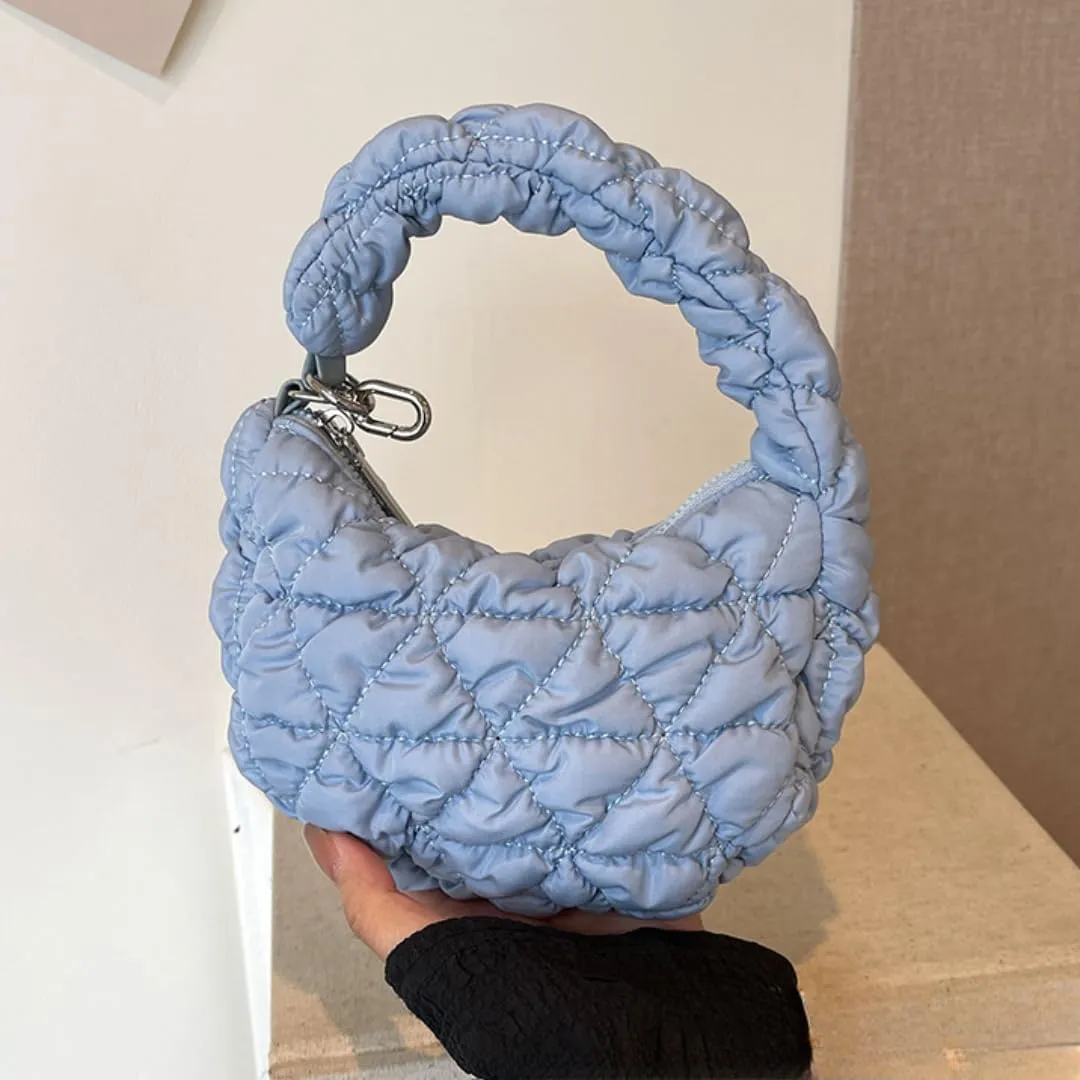 Quilted Tote Bag for Women Mini Puffer Bag Puffer Shoulder Bag Puffy Tote Bag Nylon Bag Lightweight Carryall Bag
