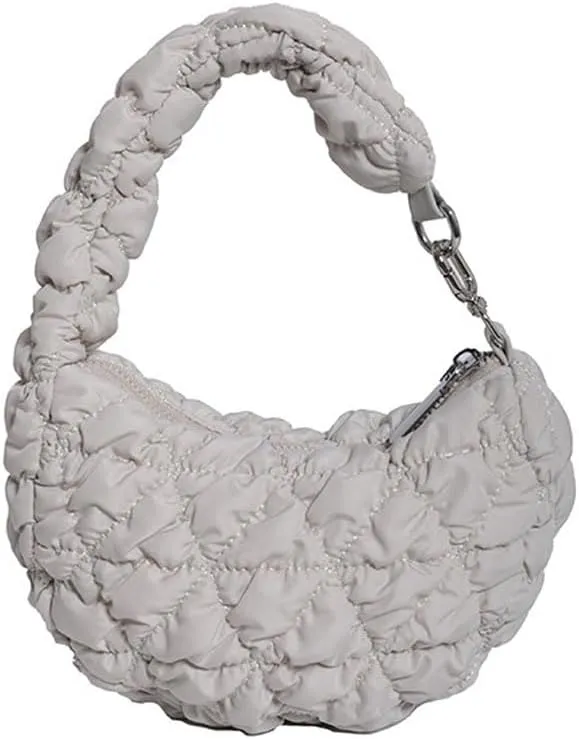 Quilted Tote Bag for Women Mini Puffer Bag Puffer Shoulder Bag Puffy Tote Bag Nylon Bag Lightweight Carryall Bag