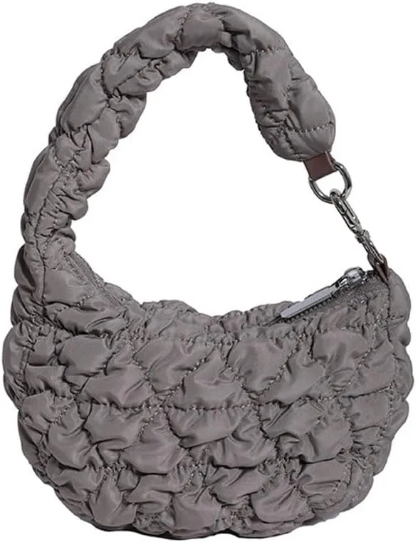 Quilted Tote Bag for Women Mini Puffer Bag Puffer Shoulder Bag Puffy Tote Bag Nylon Bag Lightweight Carryall Bag