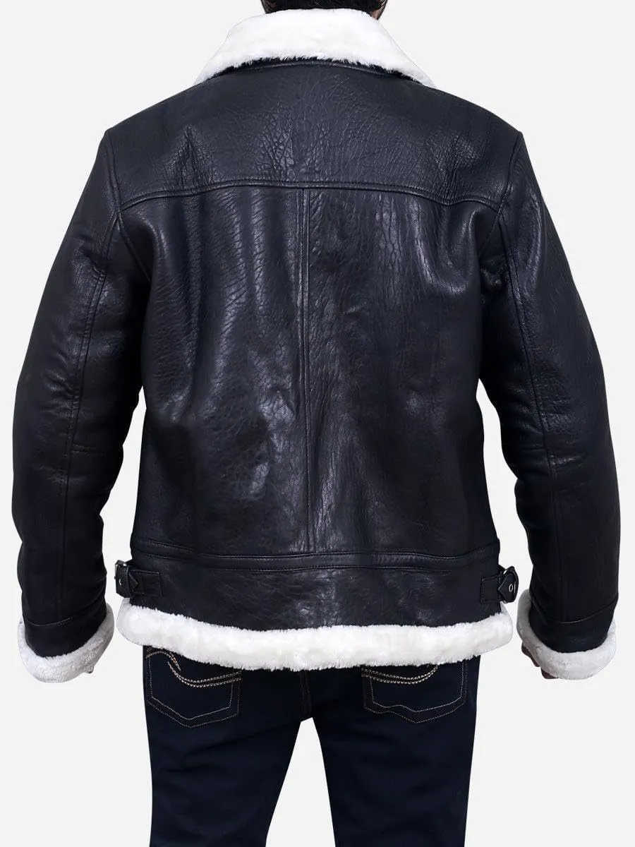 RAF Bomber Men B3 Bomber Jacket Aviator Real bomber Sheepskin Leather Jacket