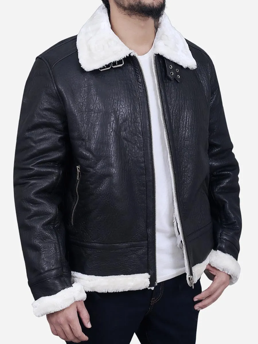 RAF Bomber Men B3 Bomber Jacket Aviator Real bomber Sheepskin Leather Jacket