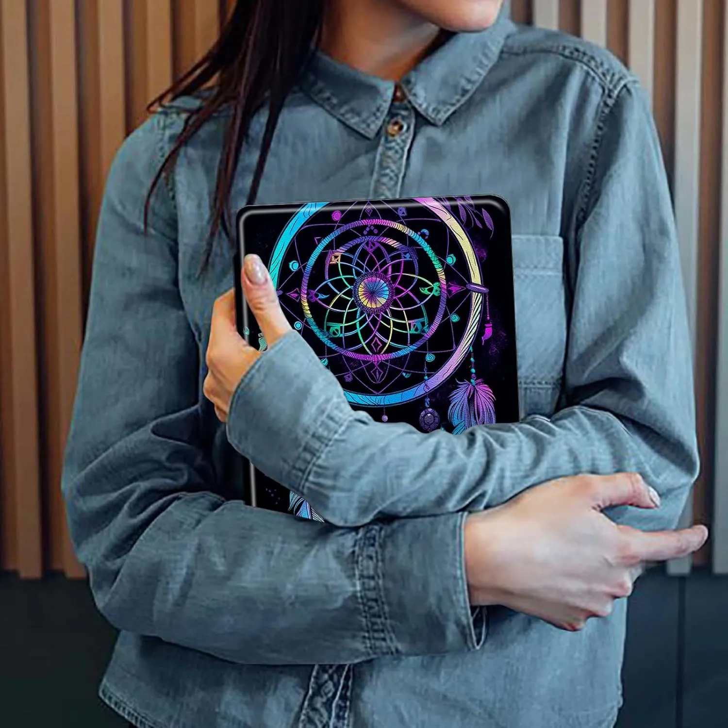 Rainbow Dream Catcher Pattern Case for Samsung Galaxy Tab S6 Lite 10.4 inch 2024/2022 (SM-P613/P619)/2020 (SM-P610/P615),BFDHGQZC 360 Degree Rotating Stand Protective Cover with Auto Sleep/Wake