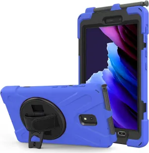 Rantice Samsung Galaxy Tab Active 3 8.0 Case, Heavy Duty Rugged Shockproof Drop Protection Case with 360 Stand, Handle Hand Strap & Shoulder Strap for Galaxy Tab Active3 8" 2020 T570/T575/T577 (Blue)