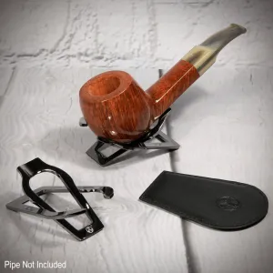 Rattrays Single Folding Pipe Rest High Polished Gunmetal