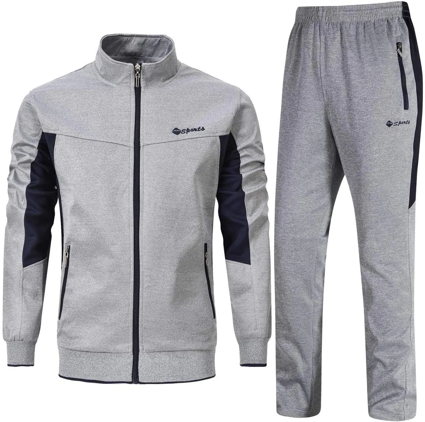 Rdruko Men's Tracksuit Sweatsuits 2 Piece Set Athletic Jogging Gym Activewear Sweat Track Suits Sets
