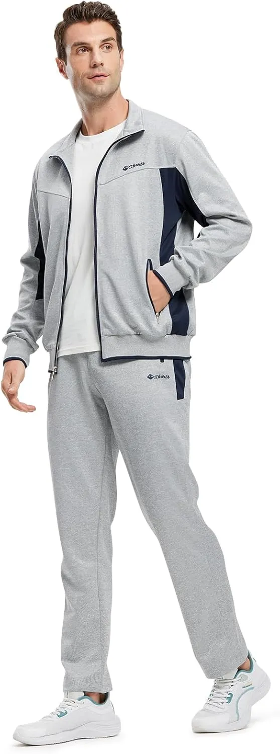 Rdruko Men's Tracksuit Sweatsuits 2 Piece Set Athletic Jogging Gym Activewear Sweat Track Suits Sets