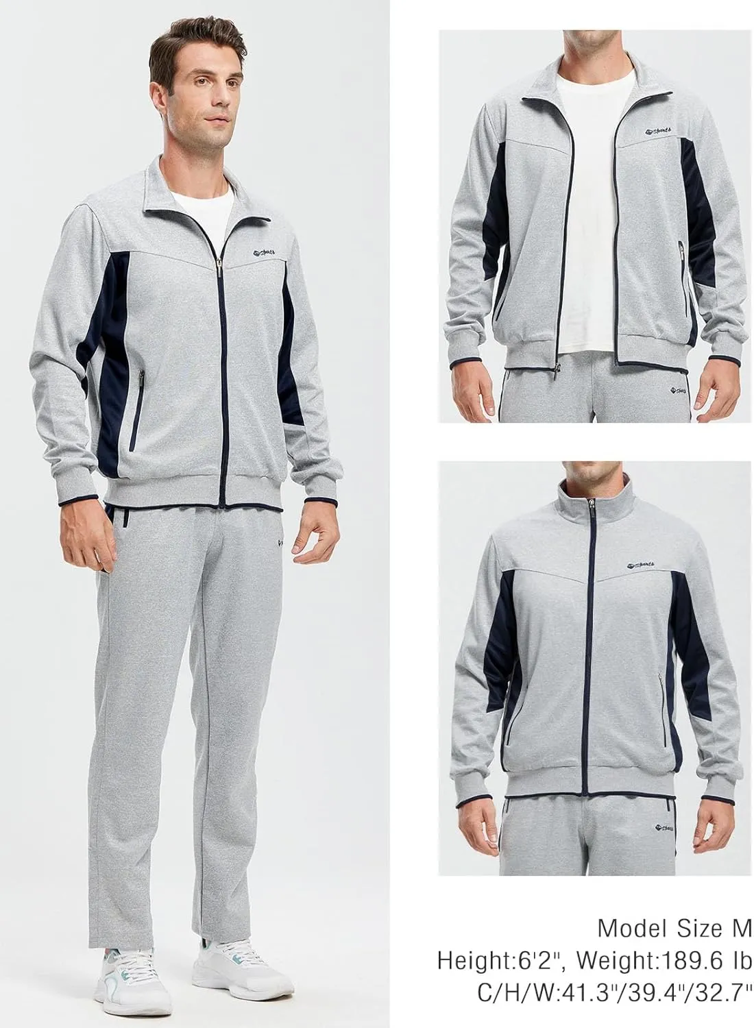 Rdruko Men's Tracksuit Sweatsuits 2 Piece Set Athletic Jogging Gym Activewear Sweat Track Suits Sets