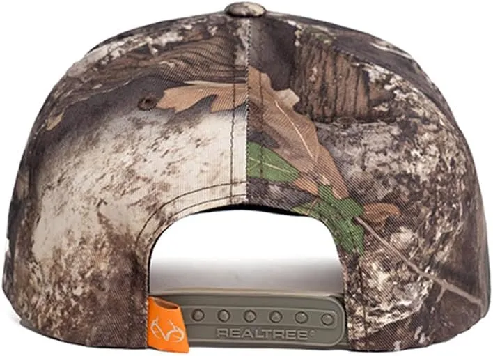 Realtree Men's Camo Hat with 3D Embroidered Antler Logo Hats - Premium 6 Panel Caps for Hunting, Fishing, Hiking and Outdoors