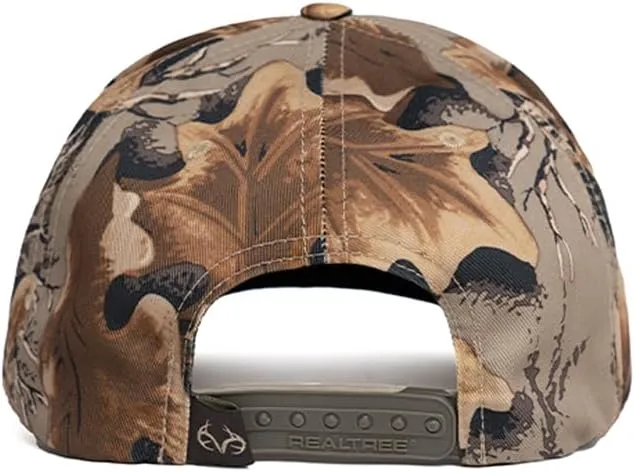 Realtree Men's Camo Hat with 3D Embroidered Antler Logo Hats - Premium 6 Panel Caps for Hunting, Fishing, Hiking and Outdoors