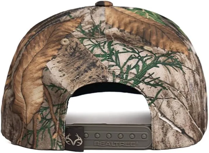 Realtree Men's Camo Hat with 3D Embroidered Antler Logo Hats - Premium 6 Panel Caps for Hunting, Fishing, Hiking and Outdoors