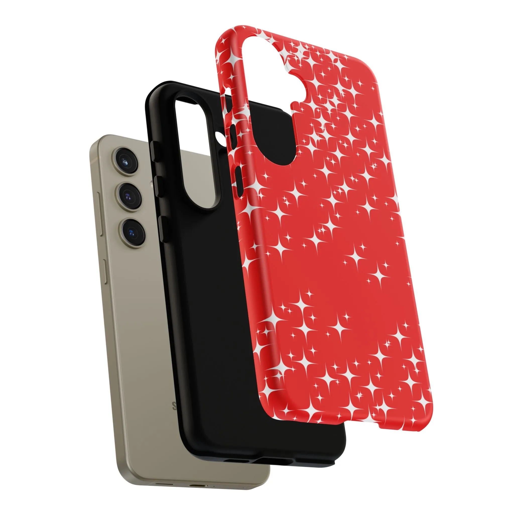 Red Sparkling Samsung Galaxy Phone Case - Stylish Protection for All Occasions, Gifts for friends, Gifts for love ones, Gifts for colleagues
