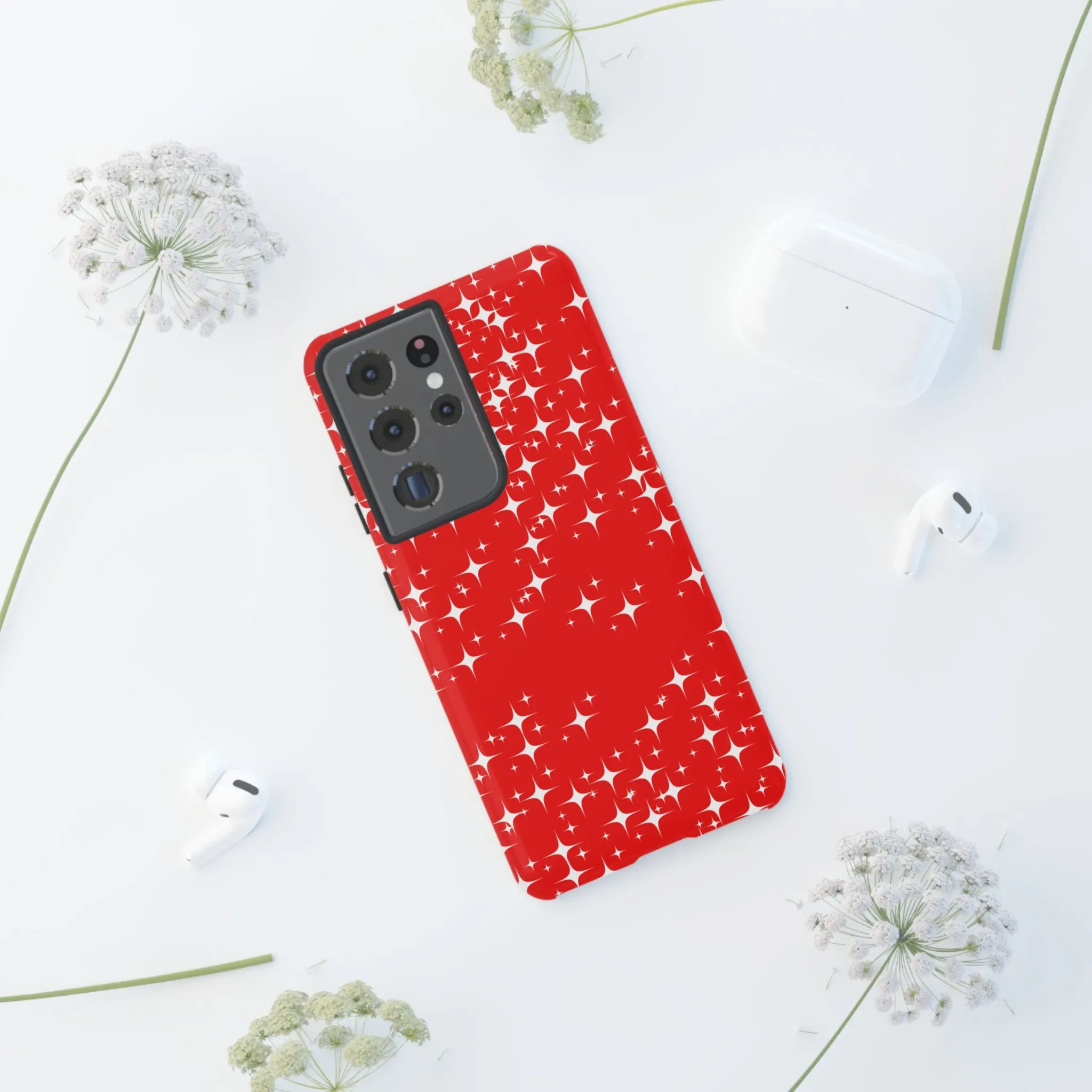 Red Sparkling Samsung Galaxy Phone Case - Stylish Protection for All Occasions, Gifts for friends, Gifts for love ones, Gifts for colleagues