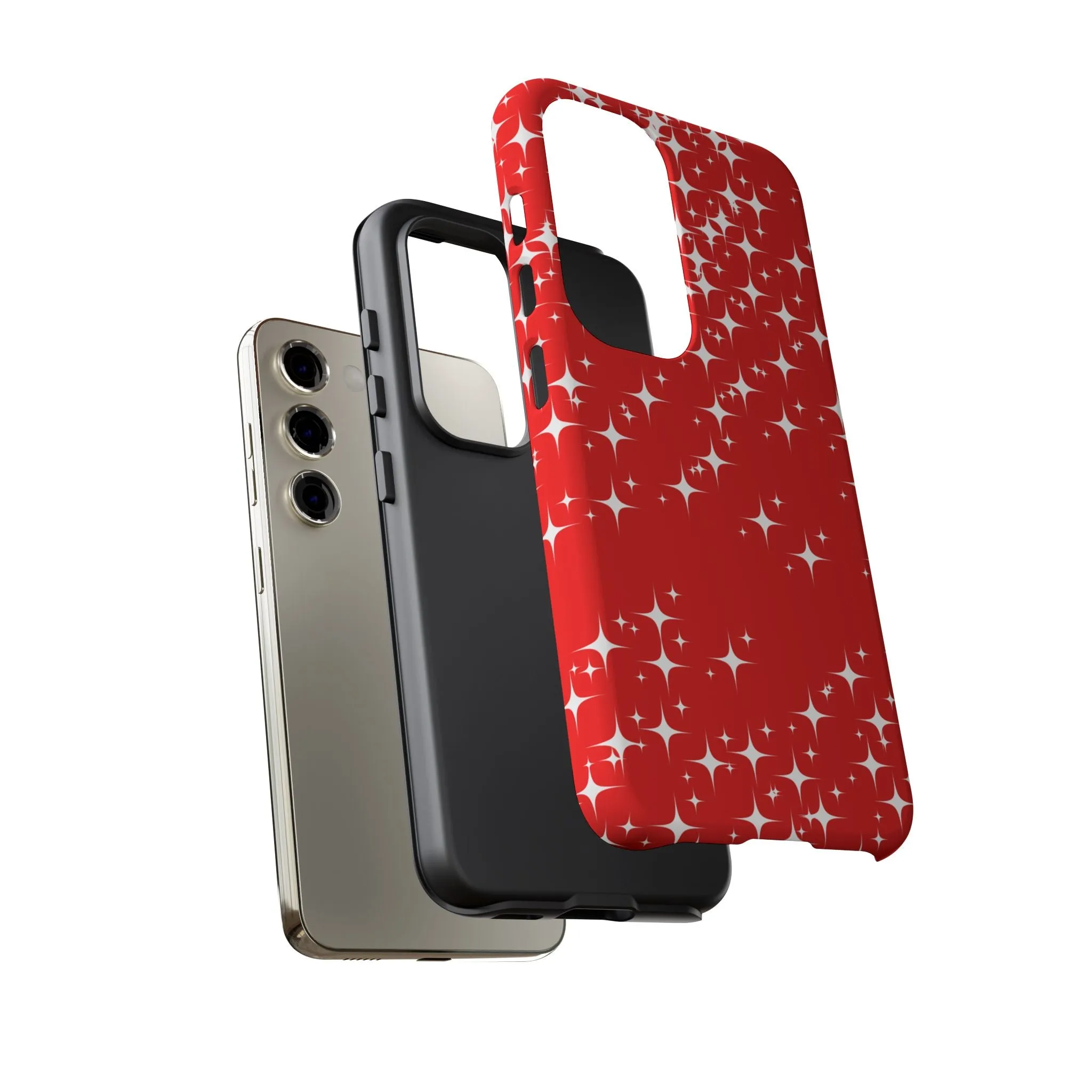 Red Sparkling Samsung Galaxy Phone Case - Stylish Protection for All Occasions, Gifts for friends, Gifts for love ones, Gifts for colleagues