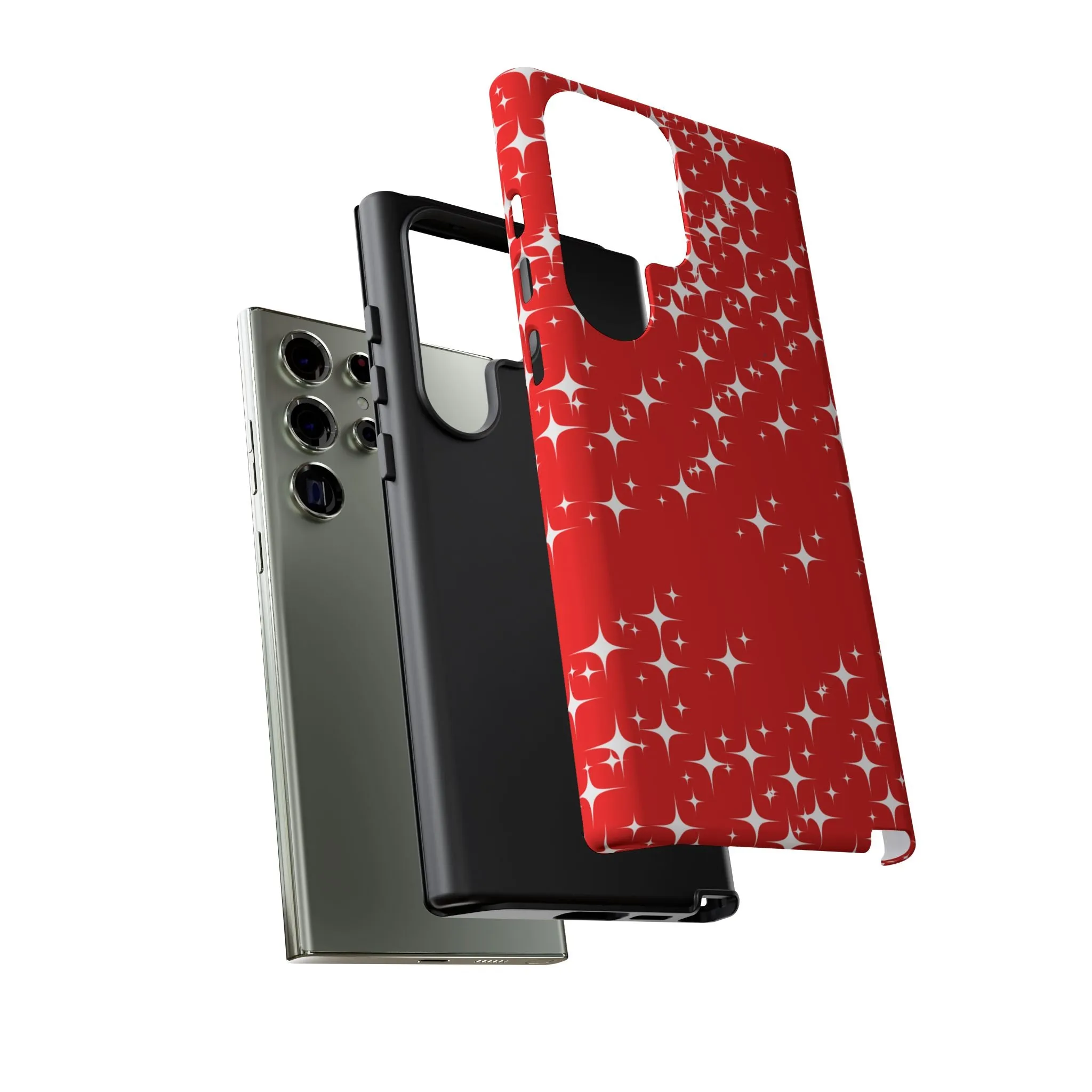 Red Sparkling Samsung Galaxy Phone Case - Stylish Protection for All Occasions, Gifts for friends, Gifts for love ones, Gifts for colleagues