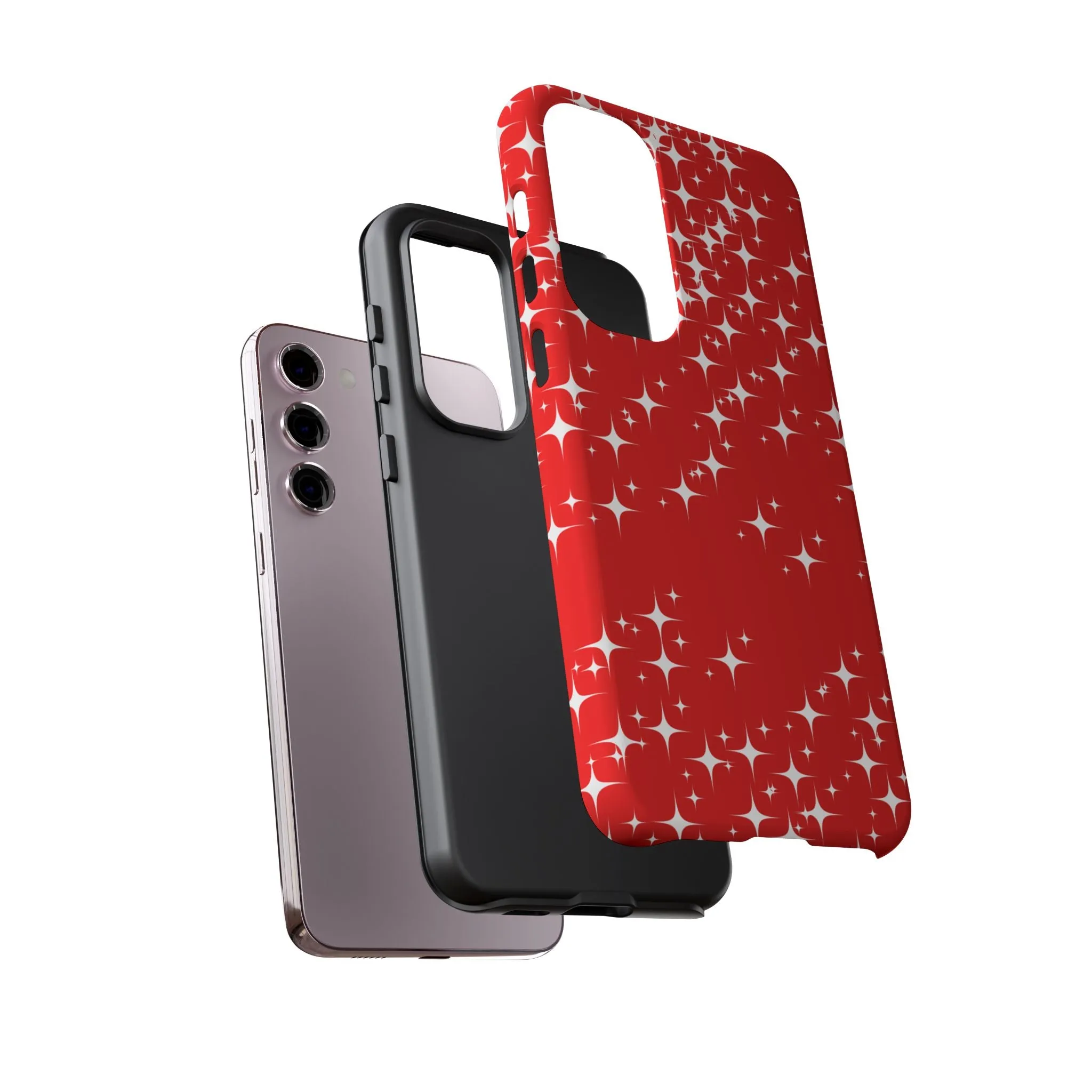Red Sparkling Samsung Galaxy Phone Case - Stylish Protection for All Occasions, Gifts for friends, Gifts for love ones, Gifts for colleagues