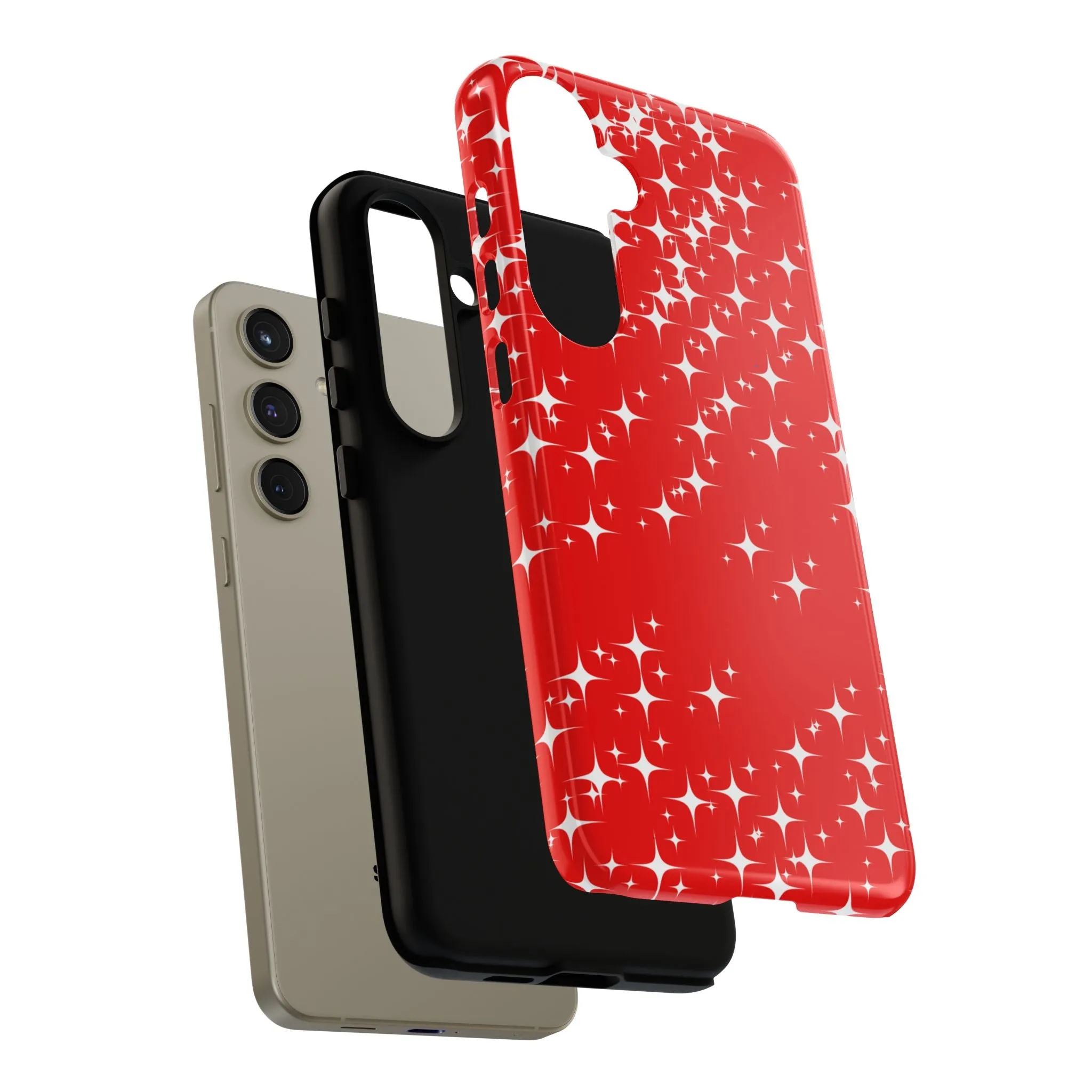 Red Sparkling Samsung Galaxy Phone Case - Stylish Protection for All Occasions, Gifts for friends, Gifts for love ones, Gifts for colleagues
