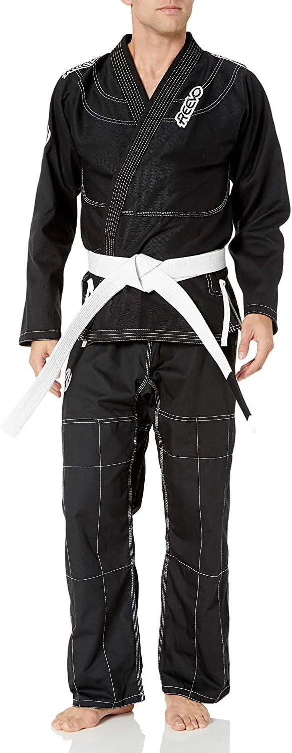 REEVO Guard Ultralight - Super Light - BJJ Gi for Kids and Adults - Brazillian Jiu Jitsu Uniform w/Free White Belt