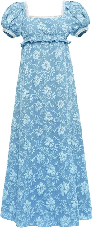 Regency Dresses for Women Luxurious Pearl Puff Victorian Dress