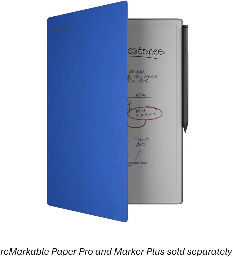 reMarkable Paper Pro - Mosaic Weave Book Folio for Your 11.8'' Paper Tablet - Cobalt