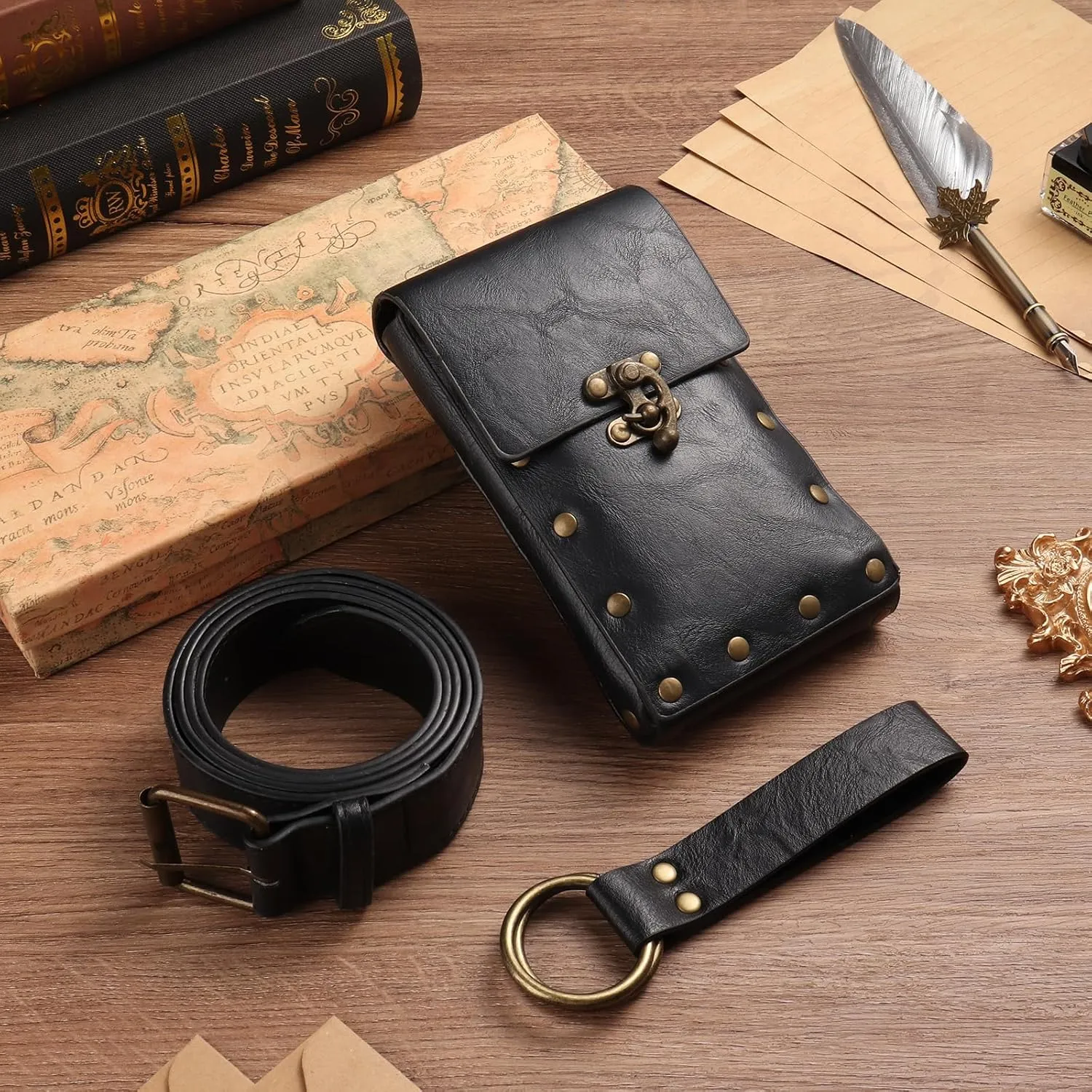 Renaissance Belt Pouch Waist Bag Pouch Skirt Hike Medieval Bag Ren Faire Costume Accessories for Halloween