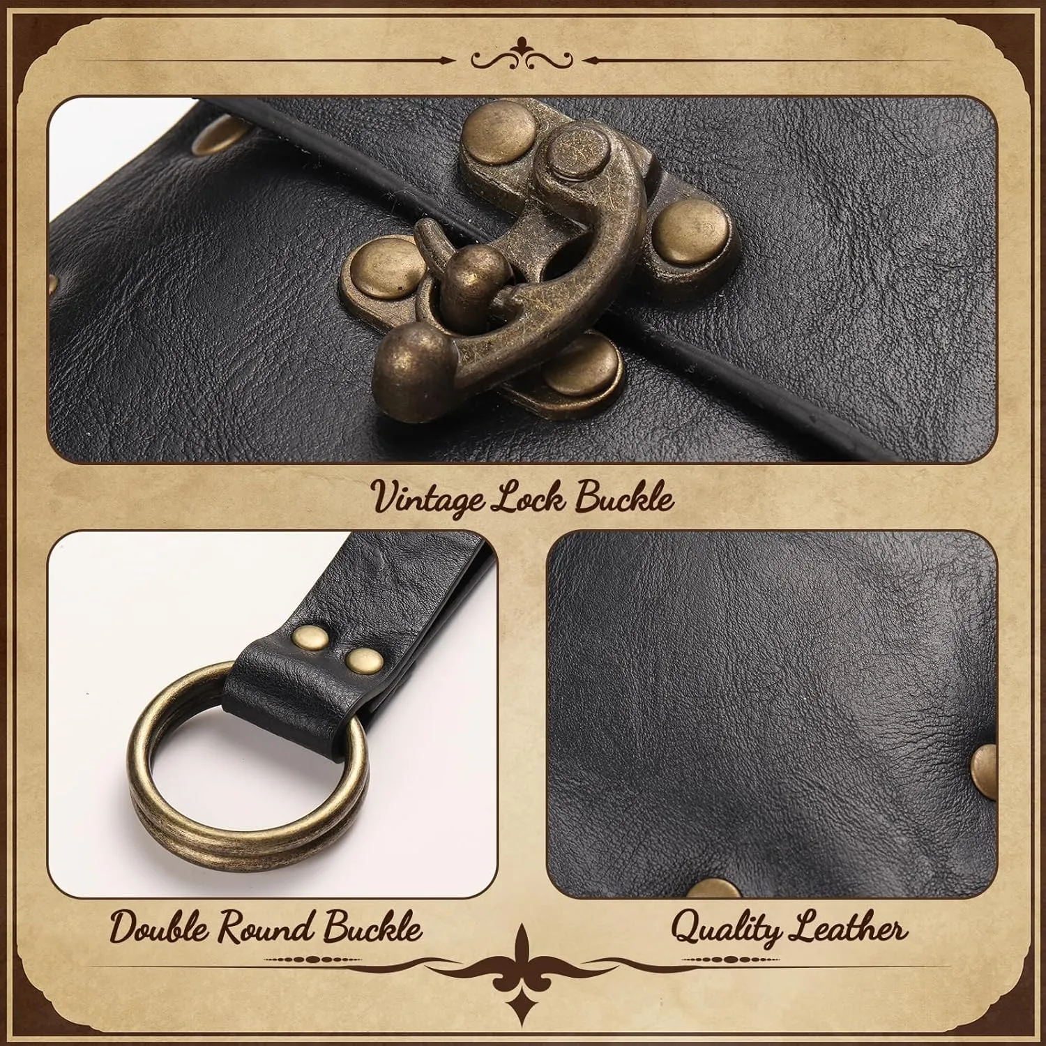 Renaissance Belt Pouch Waist Bag Pouch Skirt Hike Medieval Bag Ren Faire Costume Accessories for Halloween
