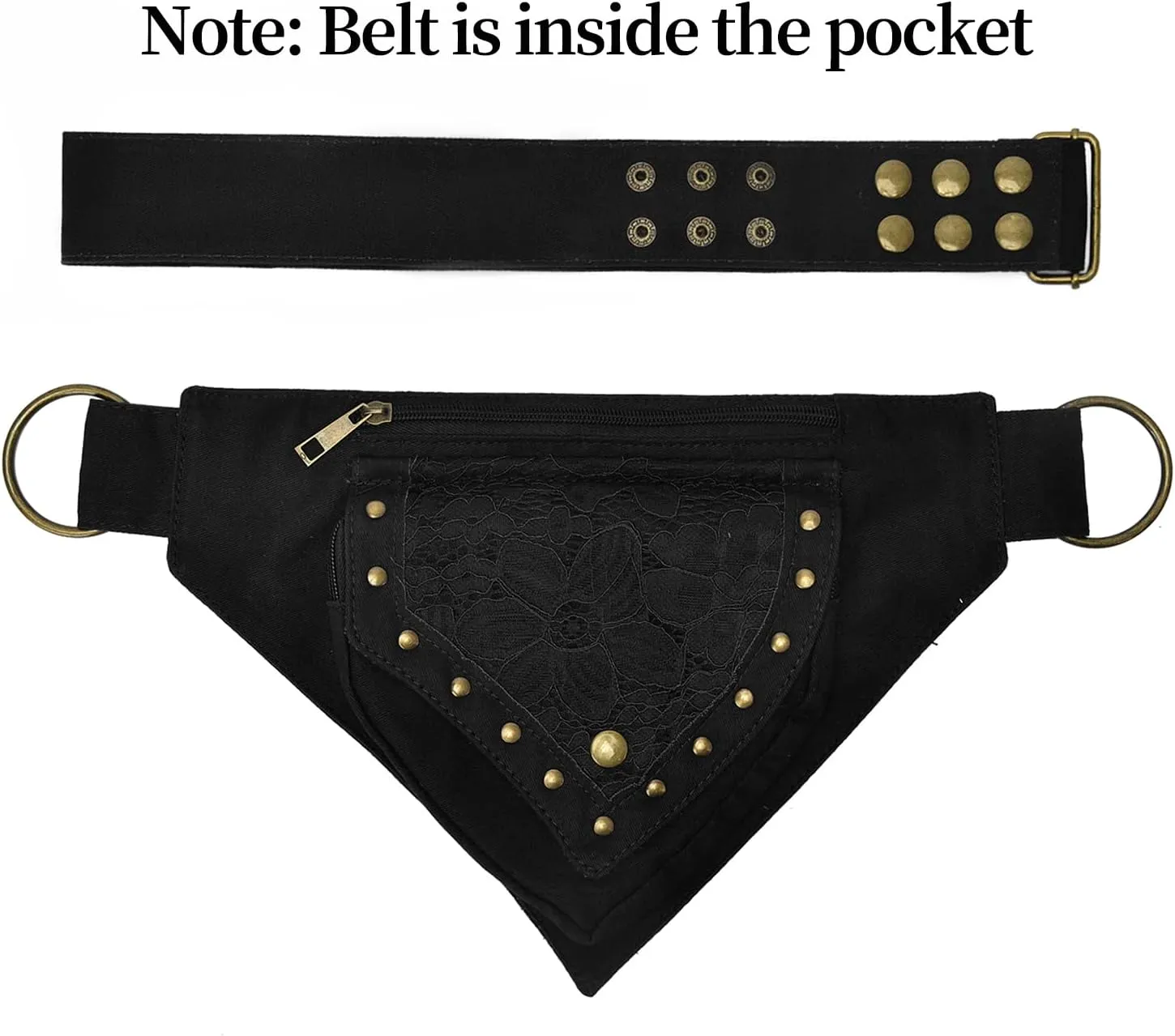 Renaissance Faire Festival Thigh Bag - Drop Leg Fanny Pack for Women - Lace Waist Utility Hip Belt - Renaissance Accessories