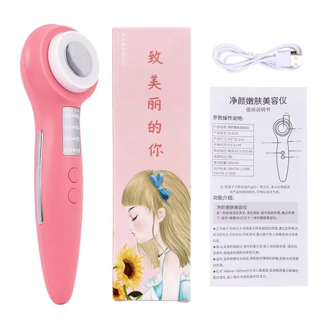 RF Radio Frequency LED Photon Face Massager Beauty Device Facial Lifting Cleaner Mesotherapy Electroporation Skincare Tools