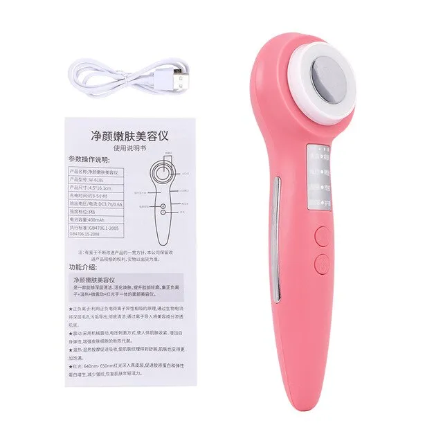 RF Radio Frequency LED Photon Face Massager Beauty Device Facial Lifting Cleaner Mesotherapy Electroporation Skincare Tools