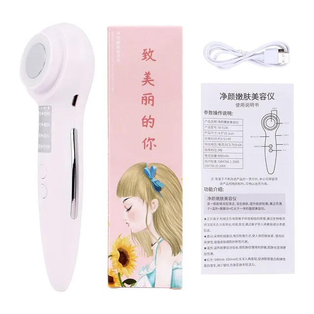 RF Radio Frequency LED Photon Face Massager Beauty Device Facial Lifting Cleaner Mesotherapy Electroporation Skincare Tools