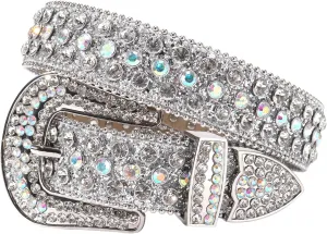 Rhinestone Belt - Shining Diamond Studded Belt for Men & Women - Cowgirl Cowboy Punk Y2K Style