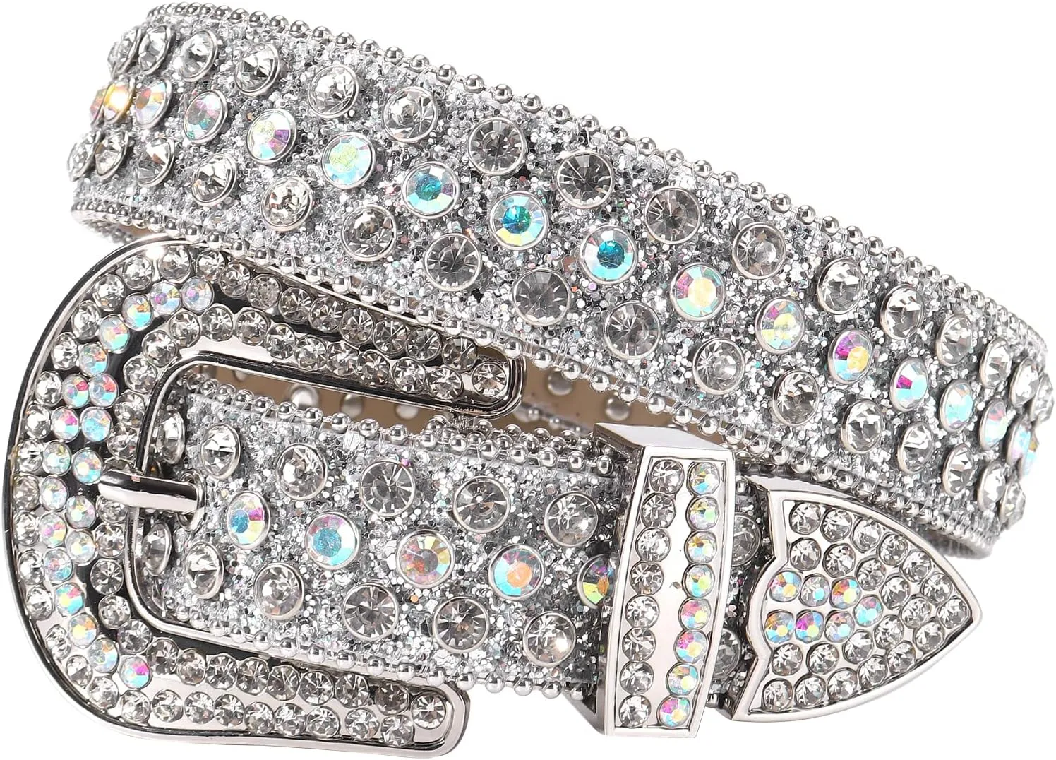 Rhinestone Belt - Shining Diamond Studded Belt for Men & Women - Cowgirl Cowboy Punk Y2K Style
